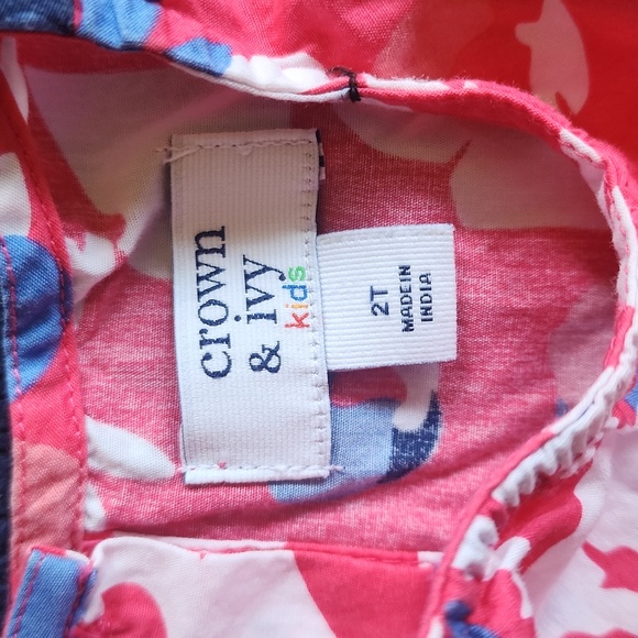 Girl's 2t Pink Multi-Colored Dress - Picture 2 of 7